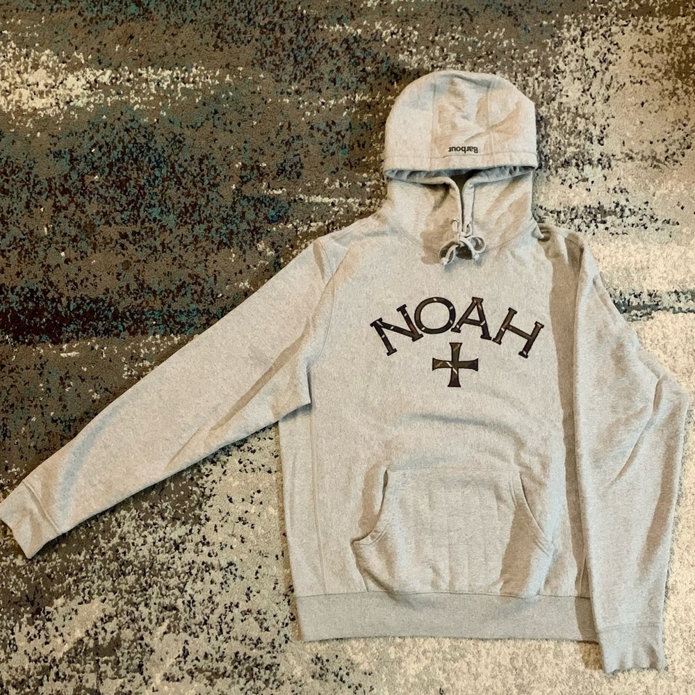 Barbour x Noah Ny - Core Logo Hoodie Grey Large